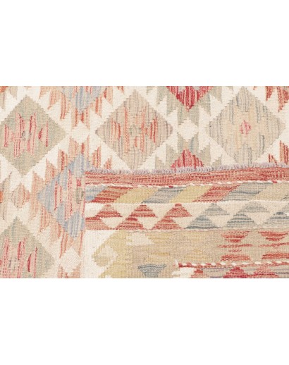 Tappeto Kilim Afghanistan bianco beige 115x194