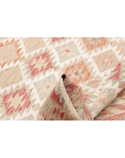 Tappeto Kilim Afghanistan bianco beige 115x194