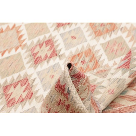 Tappeto Kilim Afghanistan bianco beige 115x194