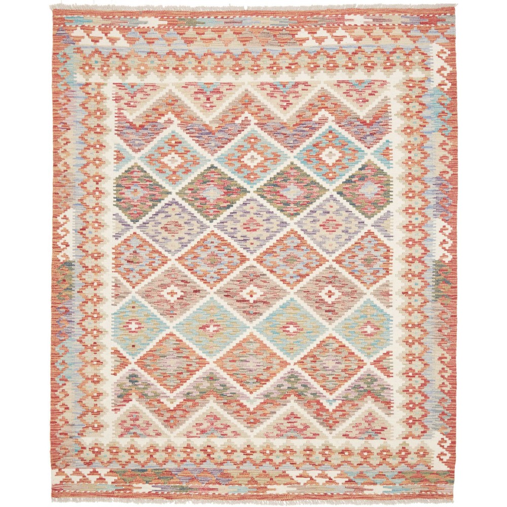 Tappeto Kilim Afghanistan beige marrone 159x194