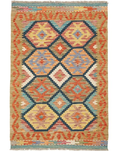 Tappeto Kilim Afghanistan marrone grigio 84x124