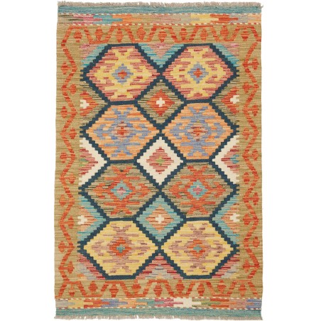 Tappeto Kilim Afghanistan marrone grigio 84x124