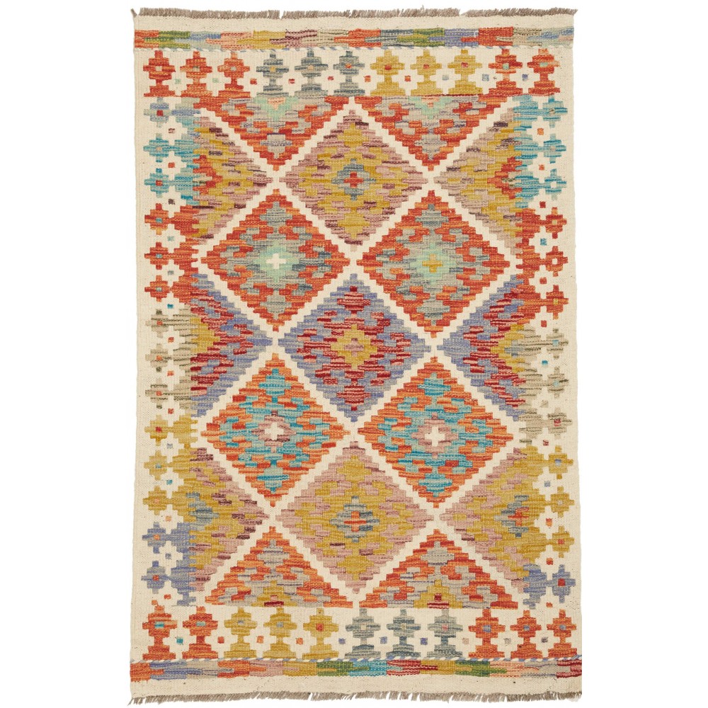 Tappeto Kilim Afghanistan marrone 83x126