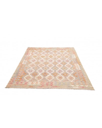 Tappeto Kilim Afghanistan giallo beige 153x196