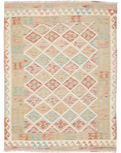 Tappeto Kilim Afghanistan beige marrone 150x192