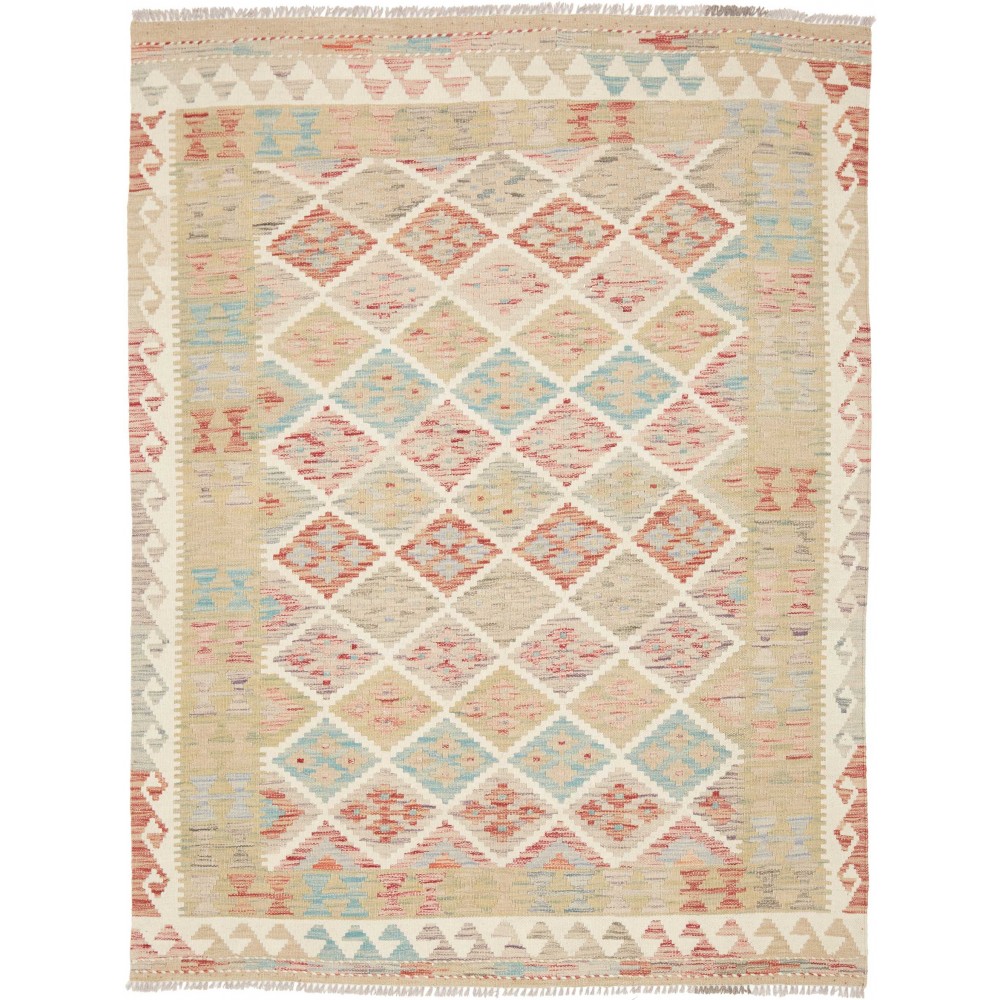 Tappeto Kilim Afghanistan beige marrone 150x192