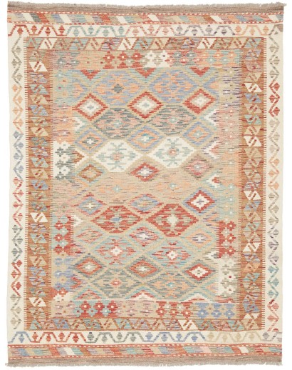 Tappeto Kilim Afghanistan beige marrone 145x193