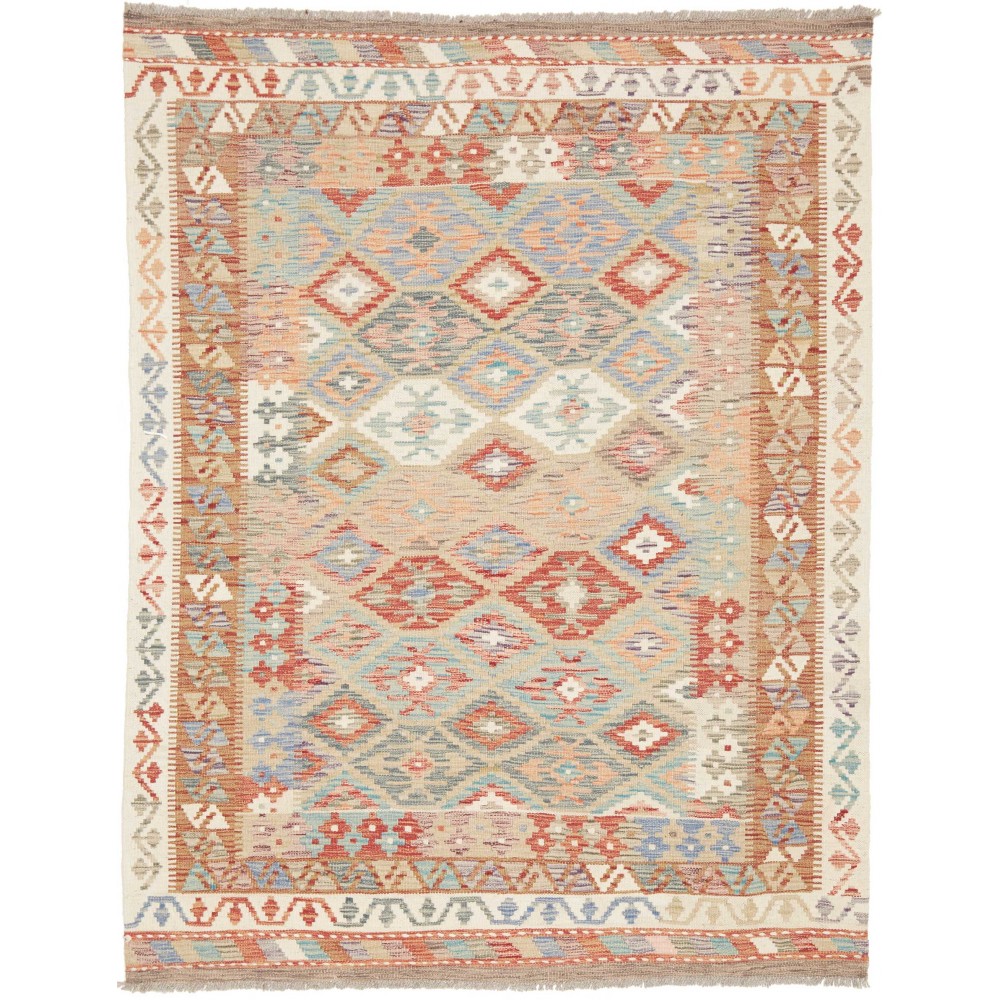 Tappeto Kilim Afghanistan beige marrone 145x193