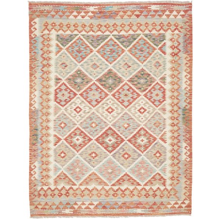 Tappeto Kilim Afghanistan marrone bianco 152x198