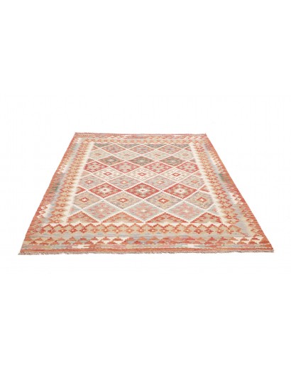 Tappeto Kilim Afghanistan marrone bianco 152x198