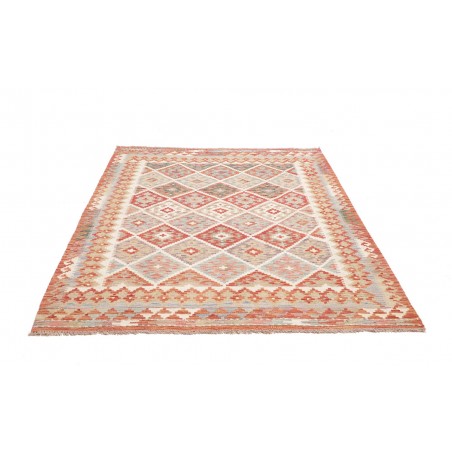 Tappeto Kilim Afghanistan marrone bianco 152x198
