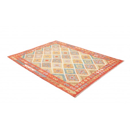 Tappeto Kilim Afghanistan marrone bianco 155x197