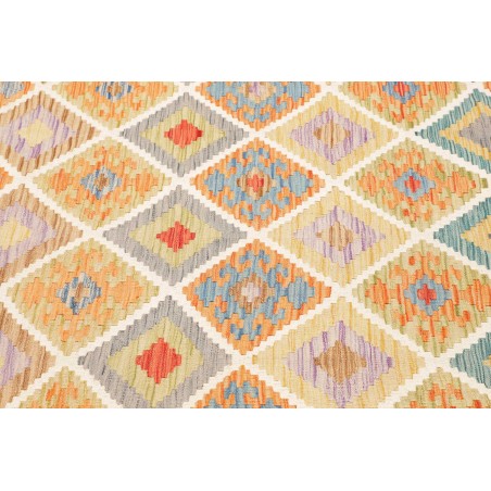 Tappeto Kilim Afghanistan marrone bianco 155x197