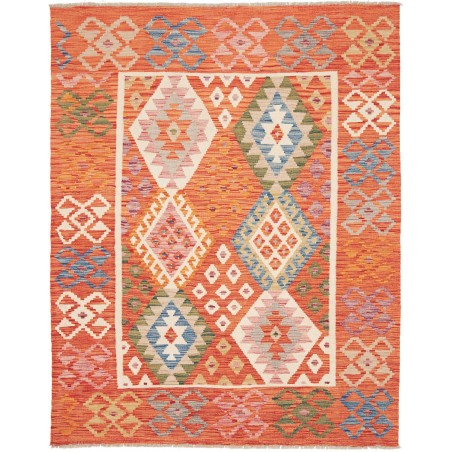 Tappeto Kilim Afghanistan arancione 156x197