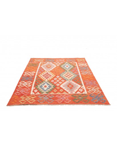 Tappeto Kilim Afghanistan arancione 156x197