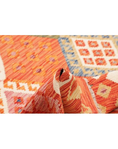 Tappeto Kilim Afghanistan arancione 156x197