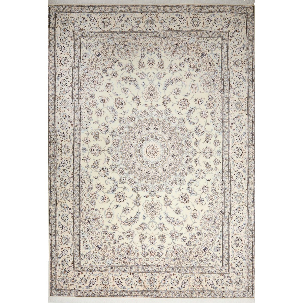 Tappeto Nain 9La Persia bianco grigio 248x356 Tappeto Nain 9La Persia bianco grigio 248x356