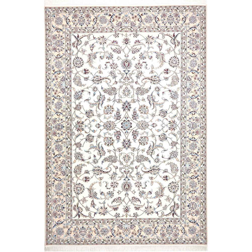 Tappeto Nain 6La Persia bianco grigio 160x235 Tappeto Nain 6La Persia bianco grigio 160x235