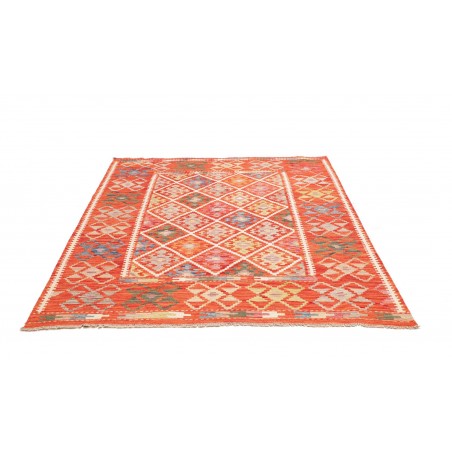 Tappeto Kilim Afghanistan rosso marrone 161x191
