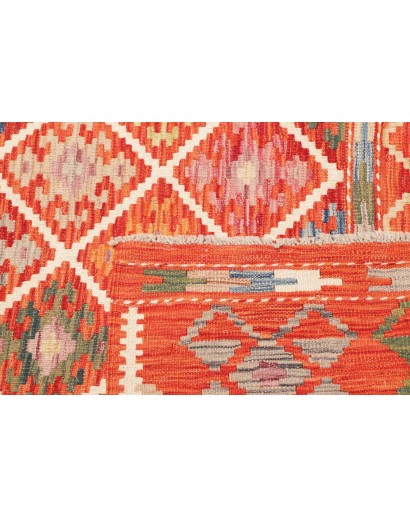 Tappeto Kilim Afghanistan rosso marrone 161x191