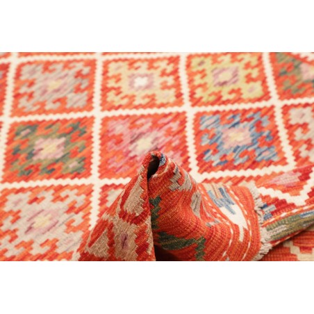 Tappeto Kilim Afghanistan rosso marrone 161x191