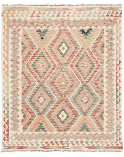 Tappeto Kilim Afghanistan marrone azzurro 159x188