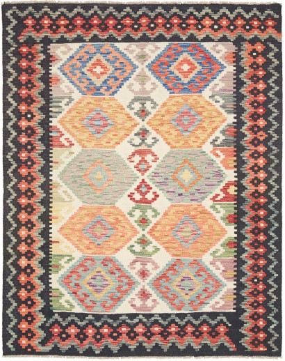 Tappeto Kilim Afghanistan marrone grigio 164x186