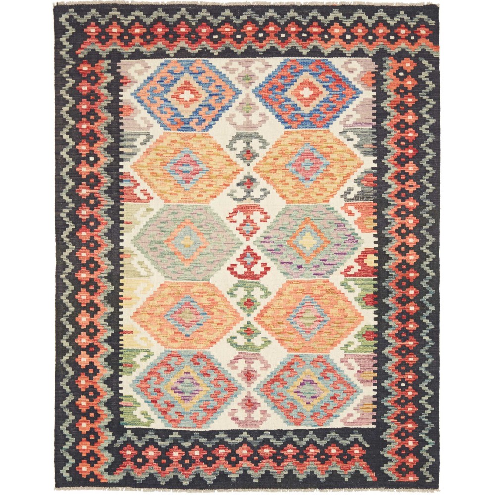 Tappeto Kilim Afghanistan marrone grigio 164x186