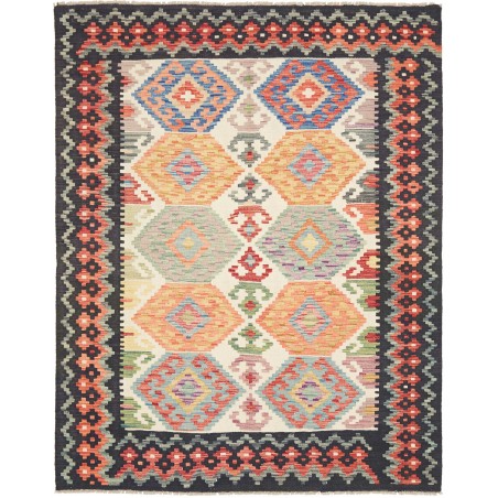 Tappeto Kilim Afghanistan marrone grigio 164x186