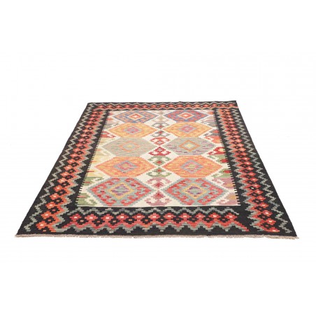 Tappeto Kilim Afghanistan marrone grigio 164x186