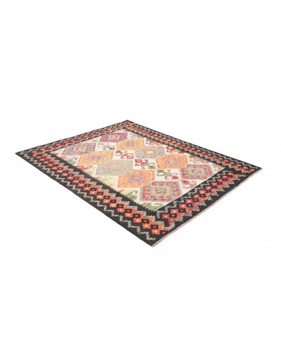 Tappeto Kilim Afghanistan marrone grigio 164x186