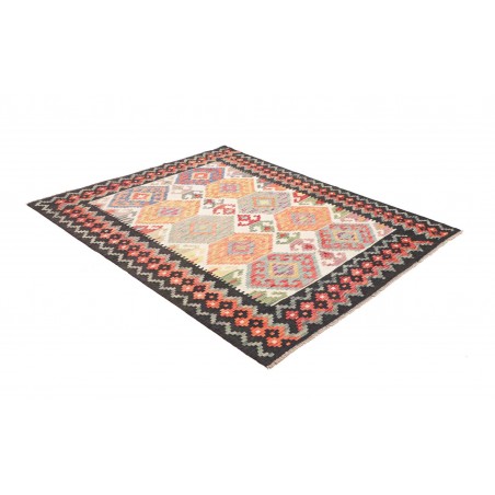Tappeto Kilim Afghanistan marrone grigio 164x186