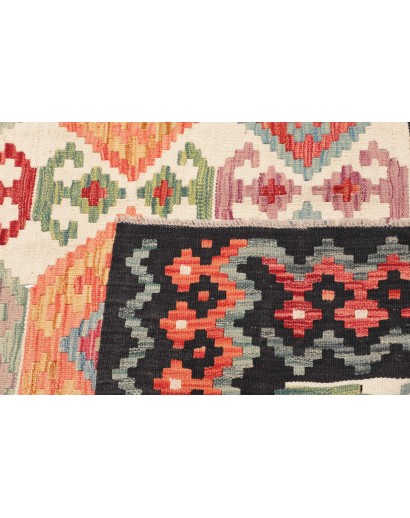 Tappeto Kilim Afghanistan marrone grigio 164x186