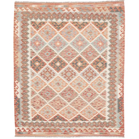 Tappeto Kilim Afghanistan marrone bianco 157x190