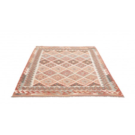 Tappeto Kilim Afghanistan marrone bianco 157x190