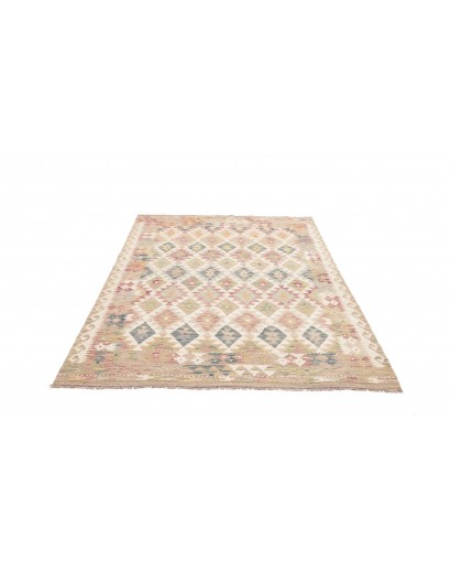 Tappeto Kilim Afghanistan beige marrone 153x210