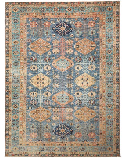 Tappeto Kazak Fine Pakistan marrone grigio 274x373