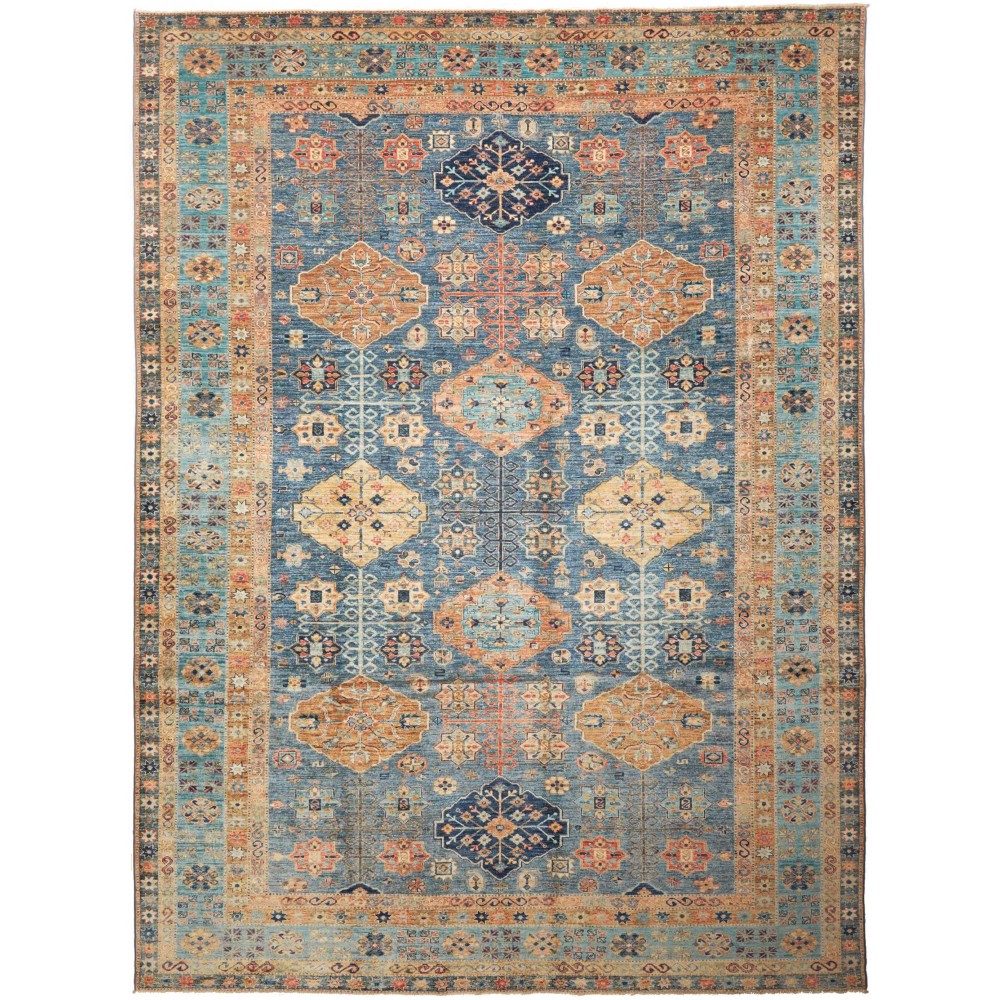 Tappeto Kazak Fine Pakistan marrone grigio 274x373 Tappeto Kazak Fine Pakistan marrone grigio 274x373