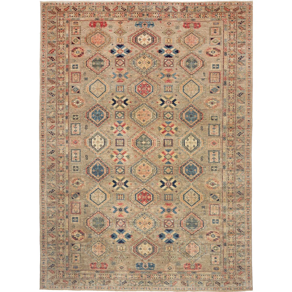 Tappeto Kazak Fine Pakistan marrone 273x374 Tappeto Kazak Fine Pakistan marrone 273x374