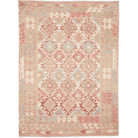 Tappeto Kilim Afghanistan marrone rosso 153x205