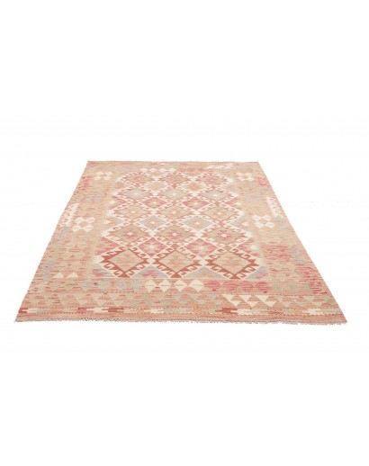 Tappeto Kilim Afghanistan marrone rosso 153x205