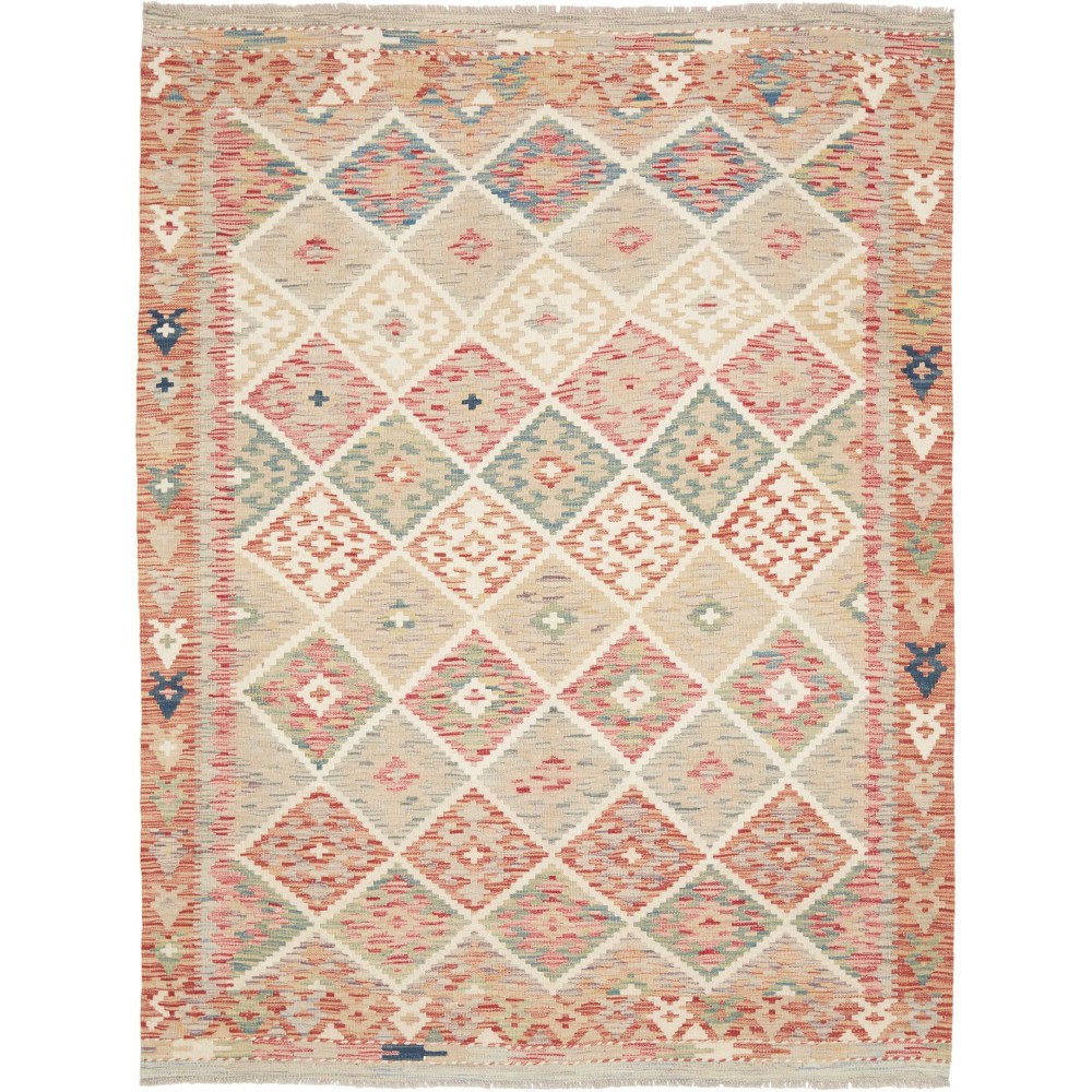 Tappeto Kilim Afghanistan beige marrone 154x202