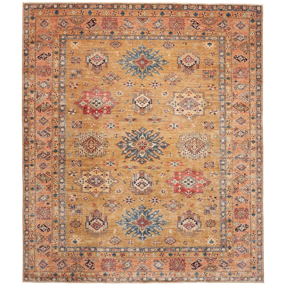 Tappeto Kazak Fine Pakistan marrone grigio 251x296 Tappeto Kazak Fine Pakistan marrone grigio 251x296