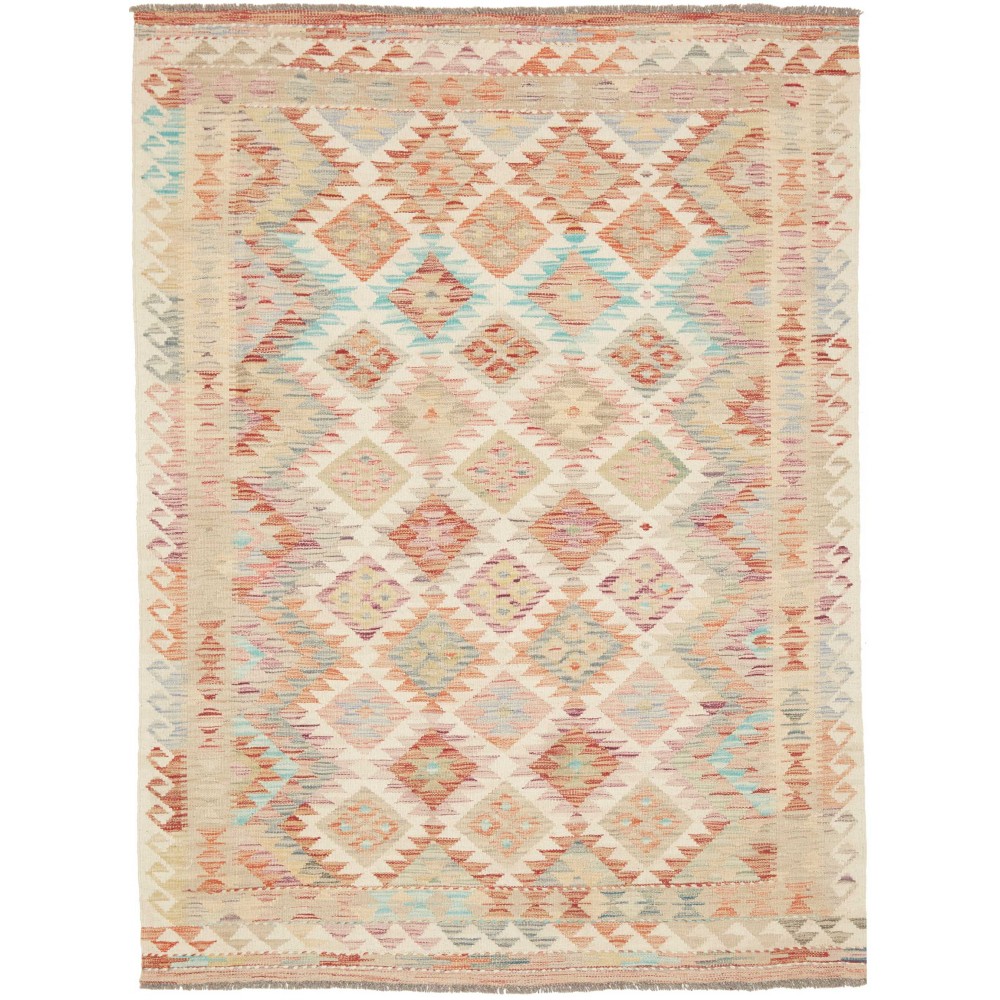 Tappeto Kilim Afghanistan marrone giallo 147x195