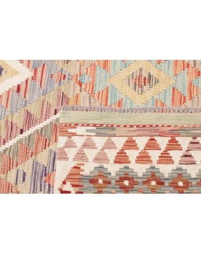 Tappeto Kilim Afghanistan beige marrone 161x188