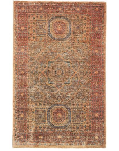 Tappeto Mamlouk Pakistan arancione bianco 100x158