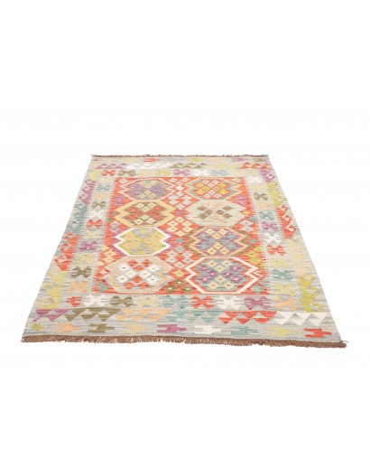 Tappeto Kilim Afghanistan beige arancione 120x172