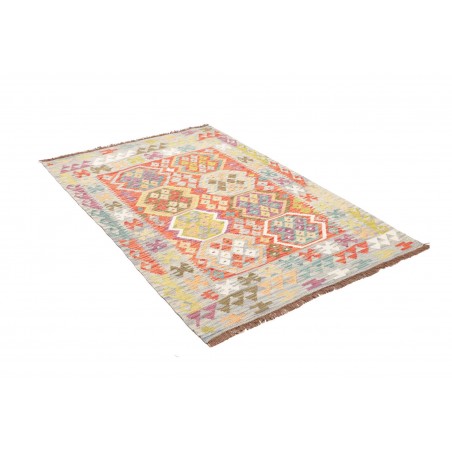 Tappeto Kilim Afghanistan beige arancione 120x172