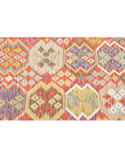 Tappeto Kilim Afghanistan beige arancione 120x172