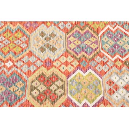Tappeto Kilim Afghanistan beige arancione 120x172